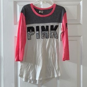 Pink 3/4 Sleeve Tee